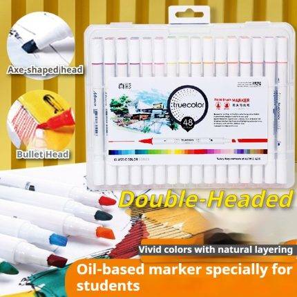 Truecolor Mk3166 Double Headed Round Bar Marker Pen Pp Box