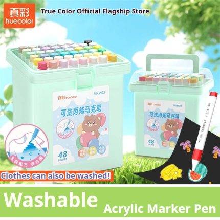 Truecolor Mk3623 All Things Painting Washable Acrylic Marker PenHandle Bucket